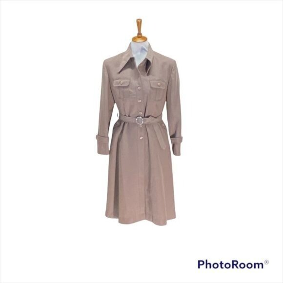 Xin Xin Trench Coat Beige Size M Vintage - Picture 2 of 13